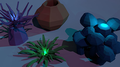 A light test on coral models